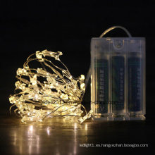 Cadena de luz LED de alambre de cobre para decoración navideña, en forma de estrella, impermeable, con marca CE RoHS